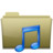 Folder Music Brown Icon